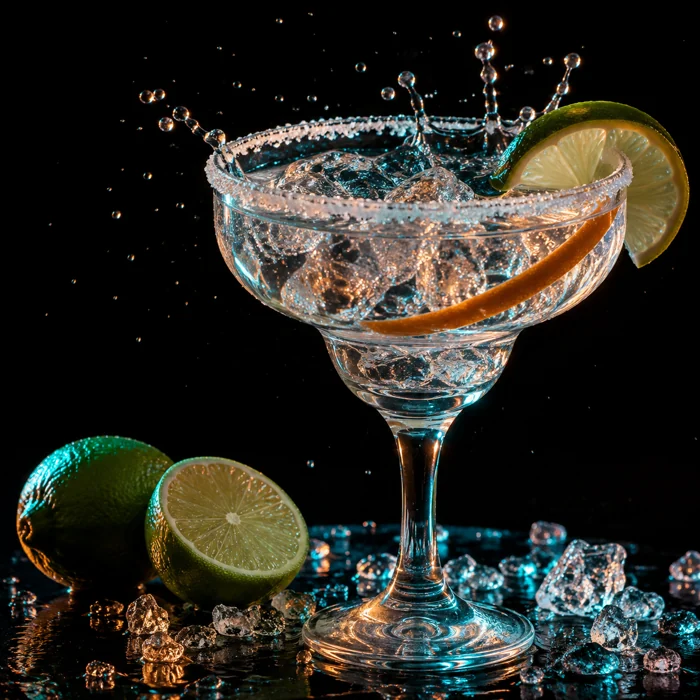 Perfect Margarita flavor illustration with lime and orange