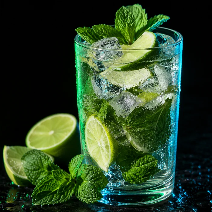 Mint Condition flavor illustration with mint and lime